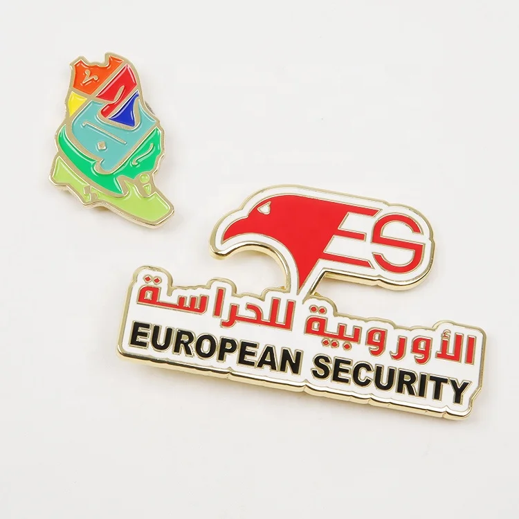 Pin Badges Manufacture Custom Brand Logo Enamel Metal Labels with Magnet Backing