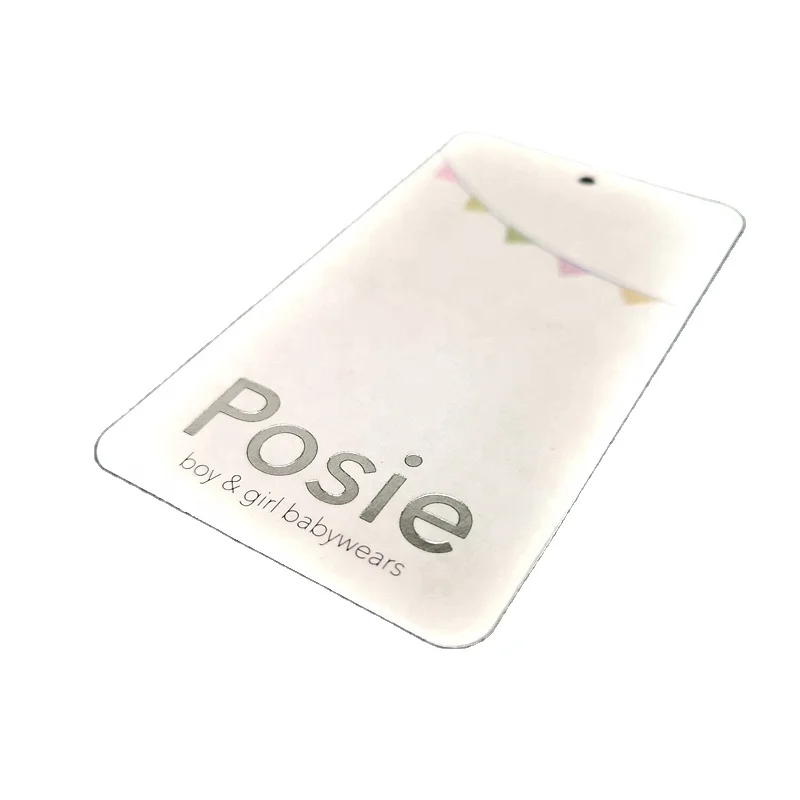 Custom Shape Luxury Laser Hanging Label Swing Paper Hang Tag Hangtag For Clothing Garment