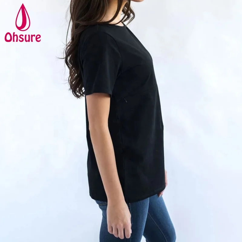 
Wholesale custom Bamboo Soft Nursing Clothing Yoga Fitness T Shirt Breastfeeding Tee maternity tops nursing t shirt 