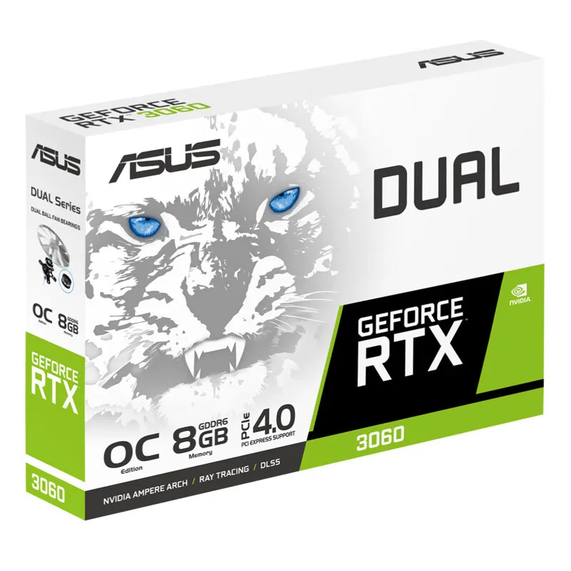 Новый ASUS DUAL Tuf Rog Strix GeForce RTX 3060 6G EVO OC видеокарта 192 бит GDDR6 для игровых видеокарт