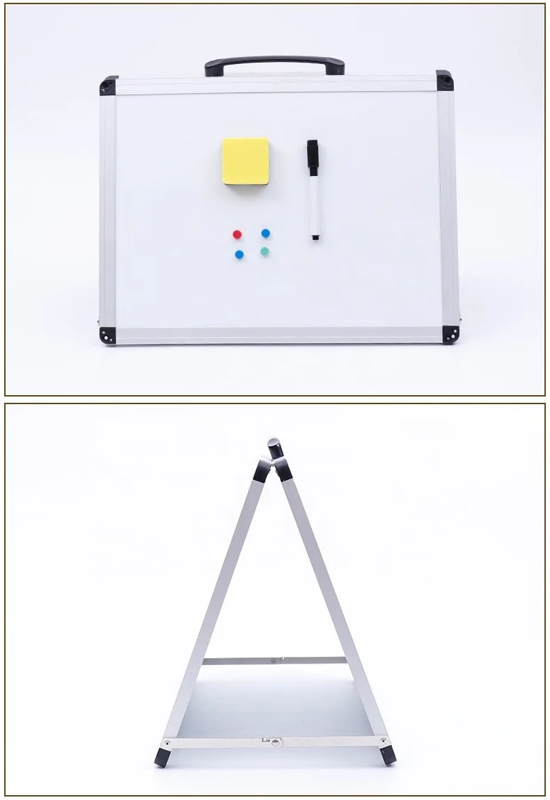 Small Whiteboard Dry Erase Boards Double Sided Magnetic Board Stand Foldable Desktop White Boards Easel for School Kids