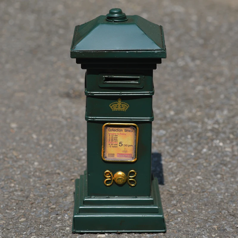 Vintage London street posting box mailbox piggy bank bar clothing store accessories