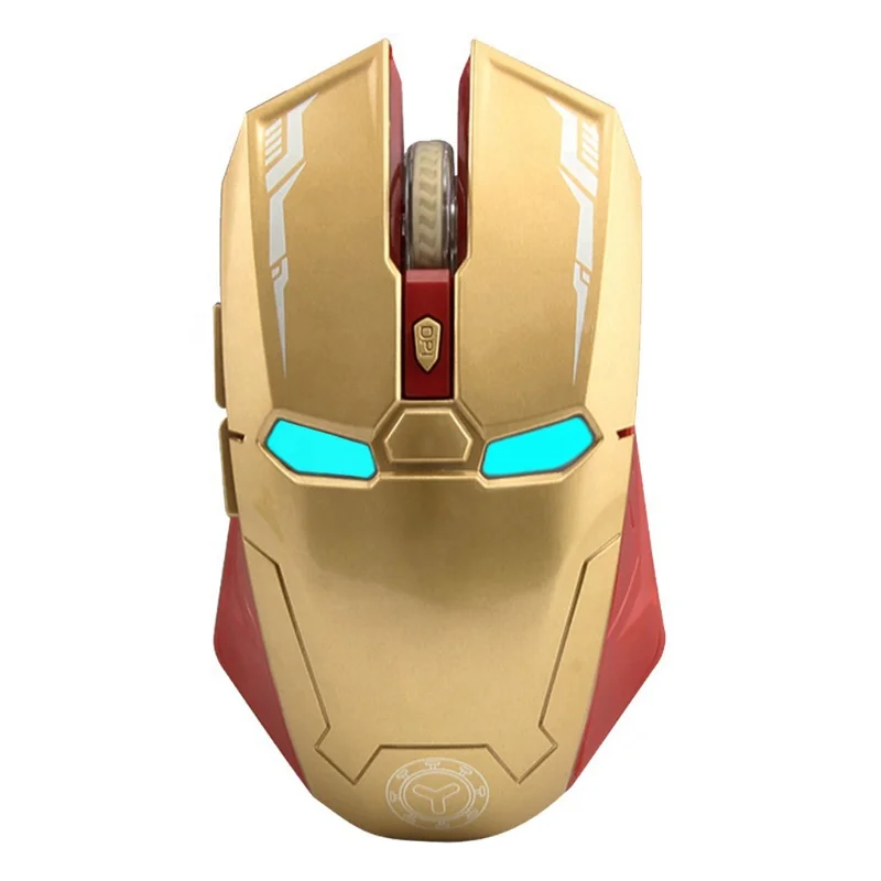 comic book character wireless Six-Button Silent Computer USB Mouse iron man wireless mouse