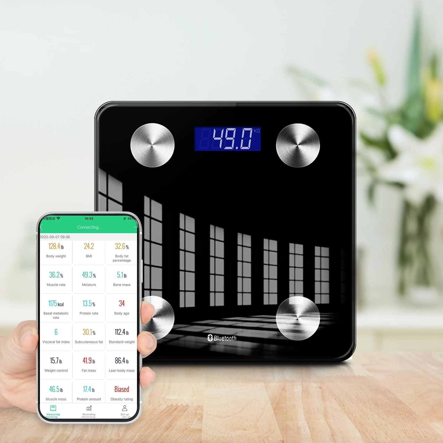 Wholesale Customized Led Display Digital Intelligent Body Fat Scale Body Composition Analyzer 150kg With App