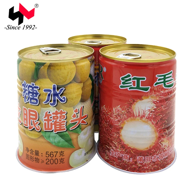 Hot selling empty easy open food tinplate cans for fruit canned food