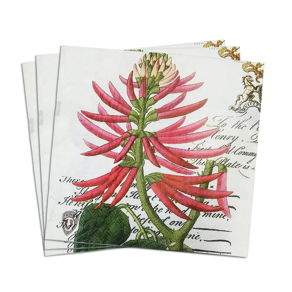 Dinner Napkin Wholesale Printed Decorative Color Paper 2ply Virgin Wood Pulp Printed Soft Papers for Paper Bags 2 Ply