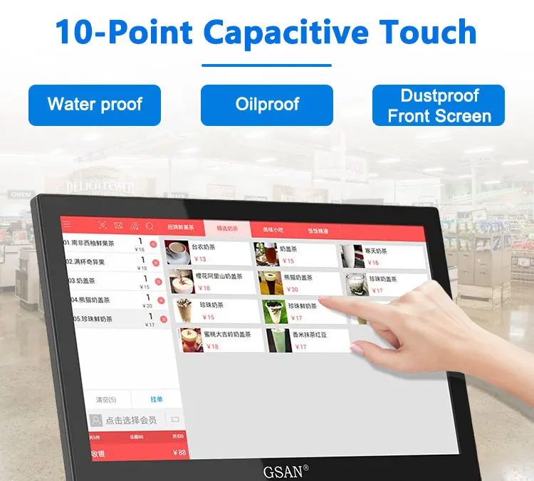 15.6 Inch Pos System/ All-in-one/pos Hardware Cashier Machine/point Of Sale System