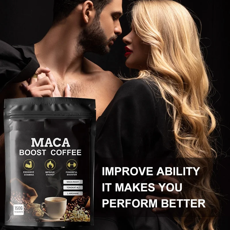Private Label Man Maca Energy Coffee Natural Herbal healthy black instant Maca coffee for men power