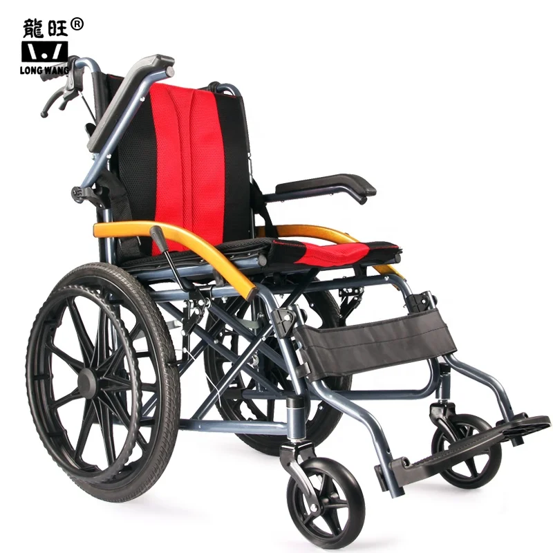 Health Care folding commode wheelchair for Elderly Disabled People Manual lightweight portable wheelchairs Medical Instrument