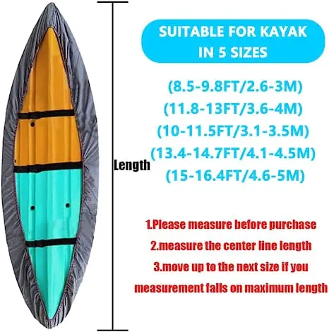 420D Oxford Sunblock & Waterproof UV 50+ Sunlight Shield Protectors Kayak Cover Boat Canoe Cover Outdoor Storage Cover