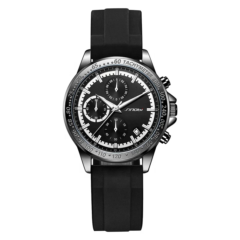 SINOBI Creative Watches For Men Luminous 3ATM Waterproof 20MM Watch Straps Glossy High Quality Gifts For Boyfriend