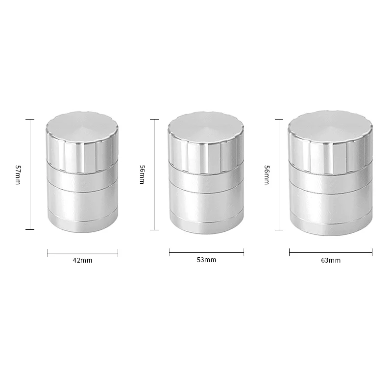 Wholesale aluminum Luxury Custom UV Laser engraving 63 mm aluminium Crusher Herb Grinder