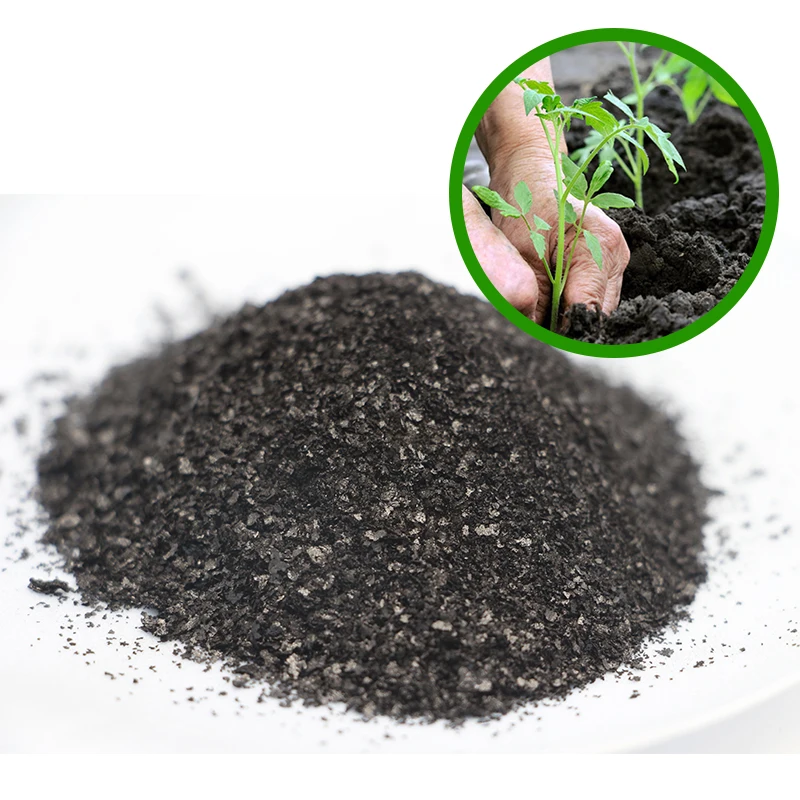 Humic Acid Organic Carbon Fertilizer 100% Water Soluble High Organic Matter Black Fulvic Acid Powder