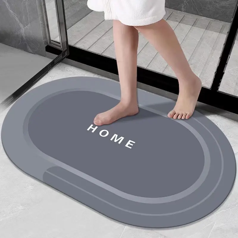 Customized Diatomaceous Stone Mat Super Water Absorbent Floor for bathroom