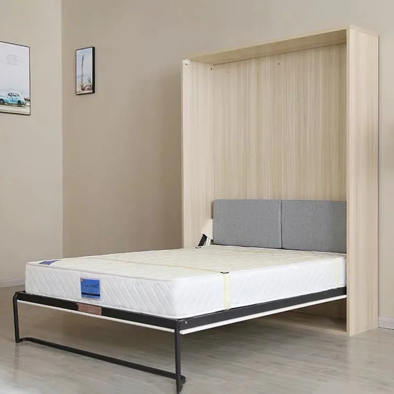 Modern simple invisible bed double invisible folding bed  with mattress Sturdy murphy bed
