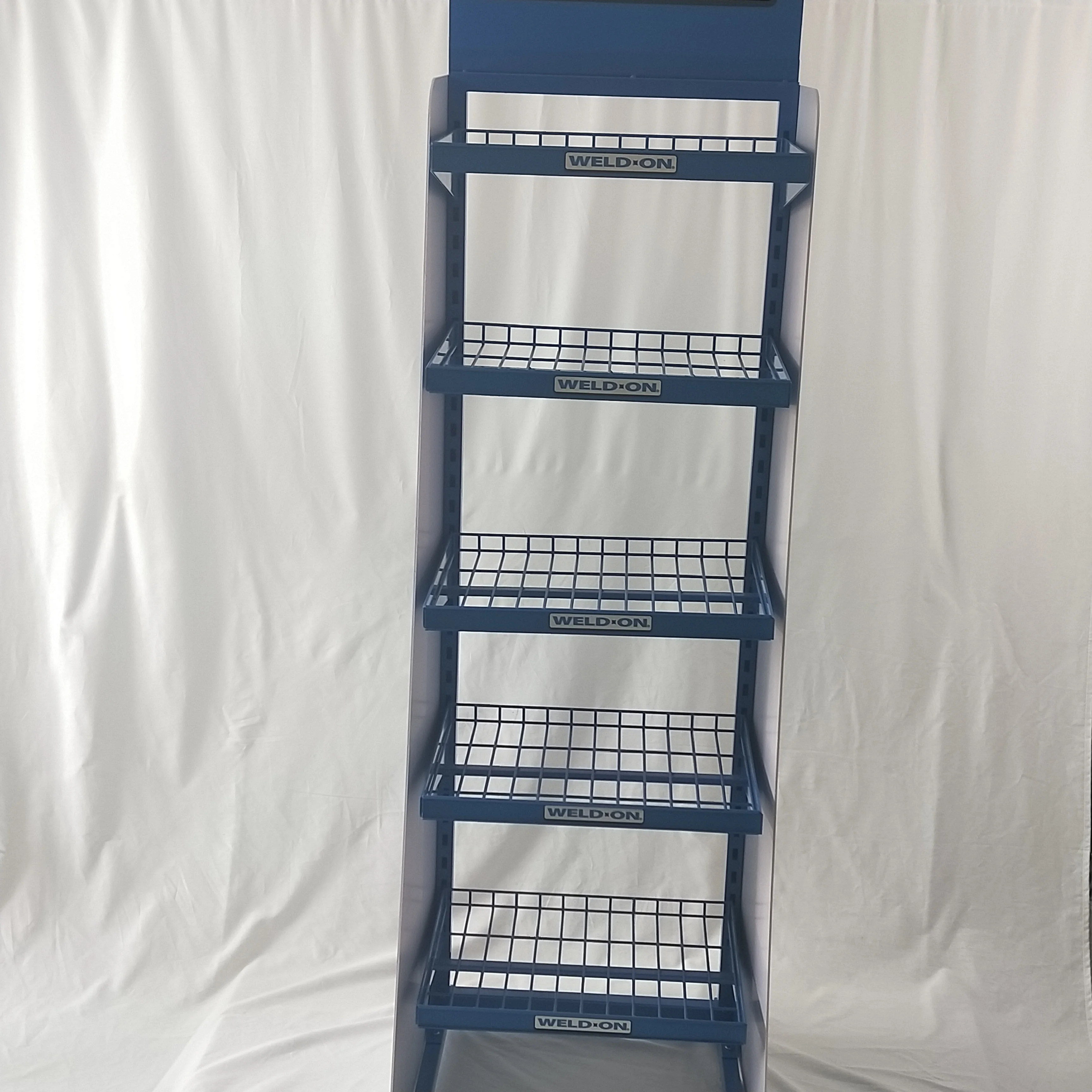 Supermarket lubricating lube cook motor mobil  lubricant engine essenti body rack floor wire spray paint metal display stand