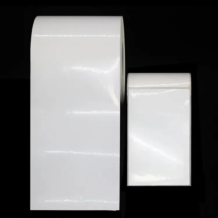 Thermal Transfer Coated Paper Permanent Acrylic Adhesive Glossy Matt PP Synthetic Paper Label Adhesive Label Material Jumbo Roll