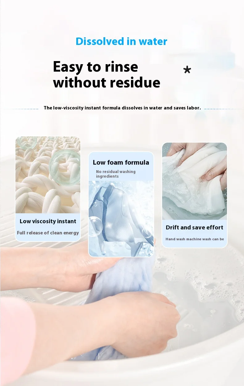 MAKE-UP Deep Clean Fresh Floral Laundry Detergent Liquid Low Bubble Easy Bleach Natural Household Laundry Detergent