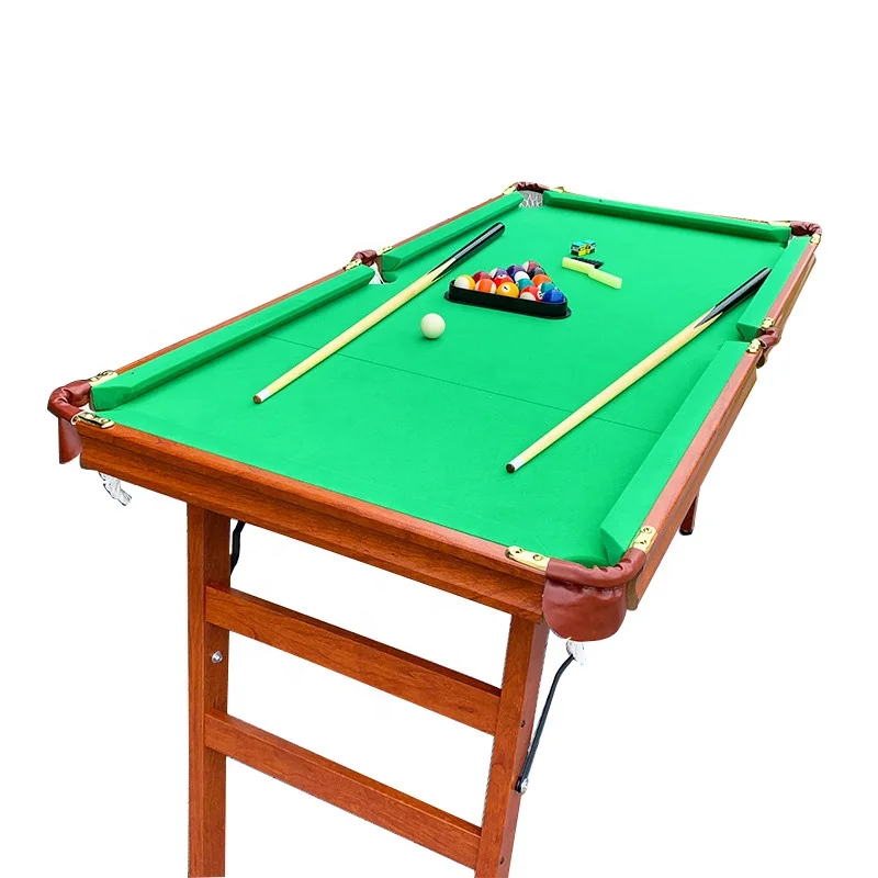 140cm Length Mini Foldable Legs Folding Billiard Table Classic Style Portable Folding Pool Table for Indoor Game Sports