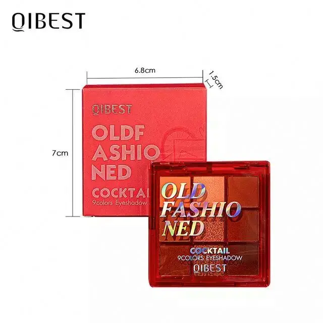 Коктейльные тени для век Epsilon Qibest Палетка из девяти цветов жемчужные матовые земляные цвета натуральный нюдовый макияж водостойкая стойкая