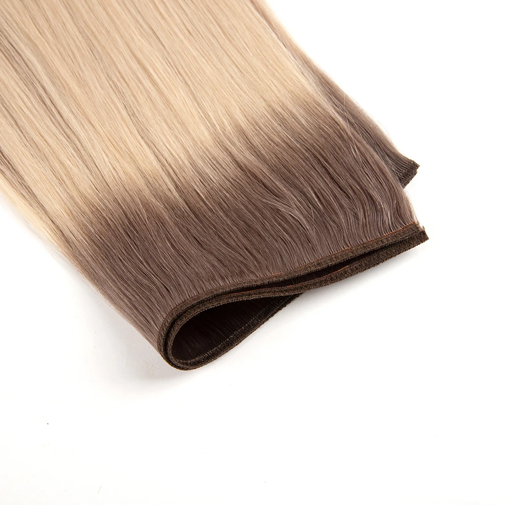 Russian Hair Extensions Genius Weft Cuticle Aligned Genius Weft 12A Double Drawn Virgin Russian Hair Extensions Genius Weft