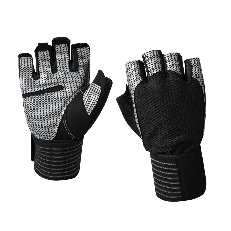 All Gym design Weightlifting leather gloves Customize Stylish weightlifting gloves with wrist support