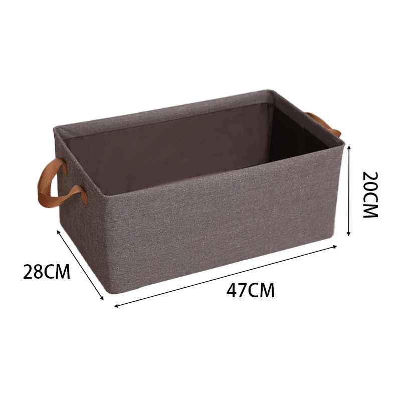 New Tianshan cotton and linen Fabric Storage Basket for Shelves for Organizing Closet Shelf  clothes socks bra jeans pants etc