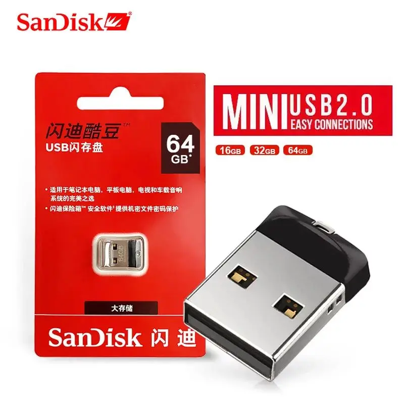 100% Оригинальные флеш-накопители Sandisk Usb 2,0 Cz33, 128 ГБ, 64 ГБ, 32 ГБ, 16 ГБ, 8 Гб