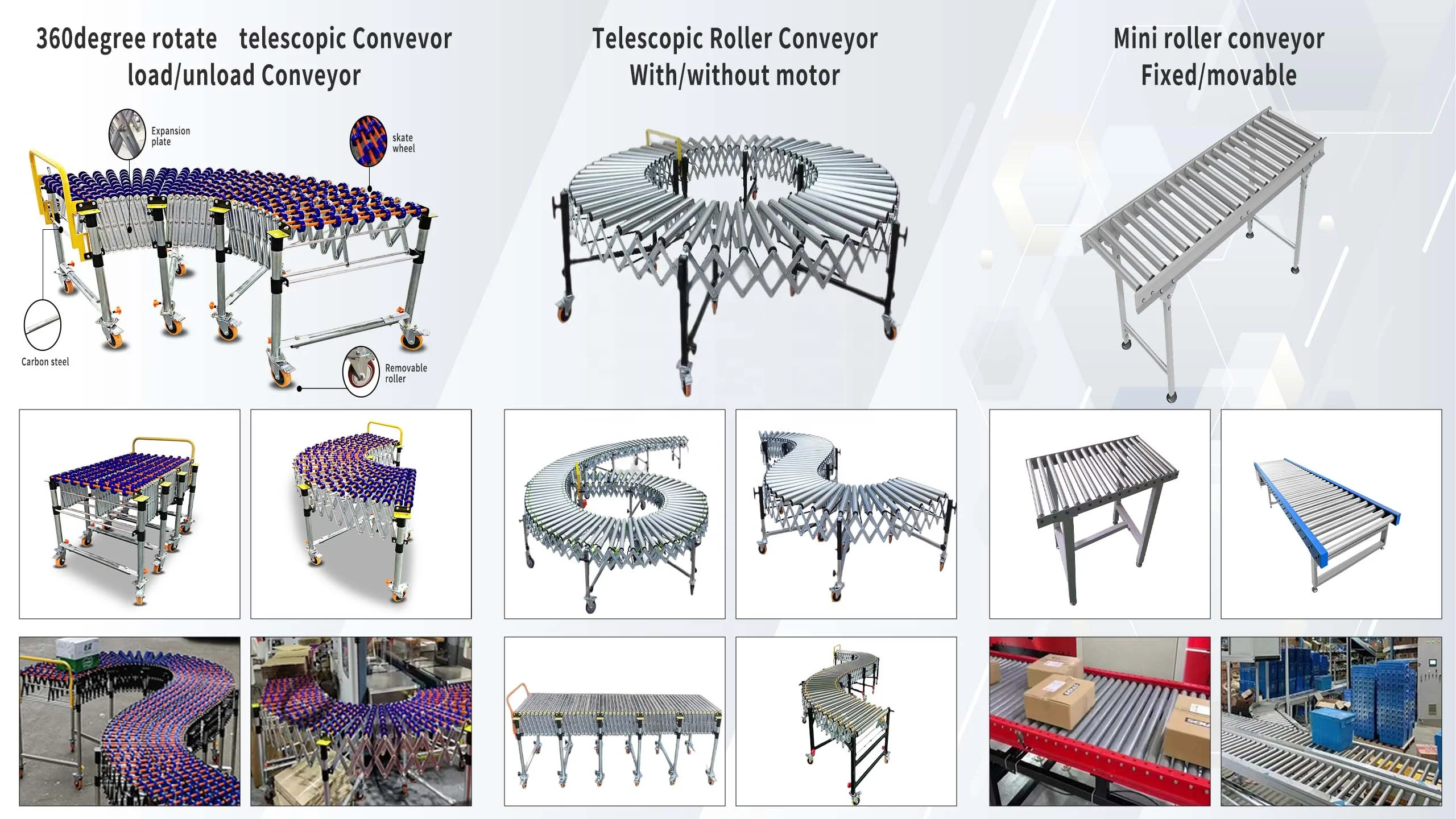 Factory Best Motorized Expanding Carrier Chain Flexible Driven Roller Design System Drum Box Rolling On Conveyor Roller