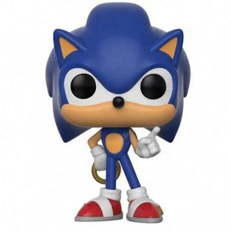 Aolan Funk Pop Cartoon Character Super-sonic Action Figure #283 Sonic With Ring Pvc Collection Model Toys