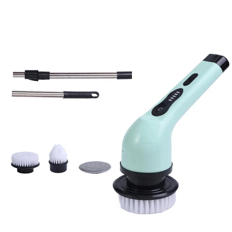2023 New Cordless Cleaning Brush Extendable Handle Electric Spin Scrubber With up to 9 Heads