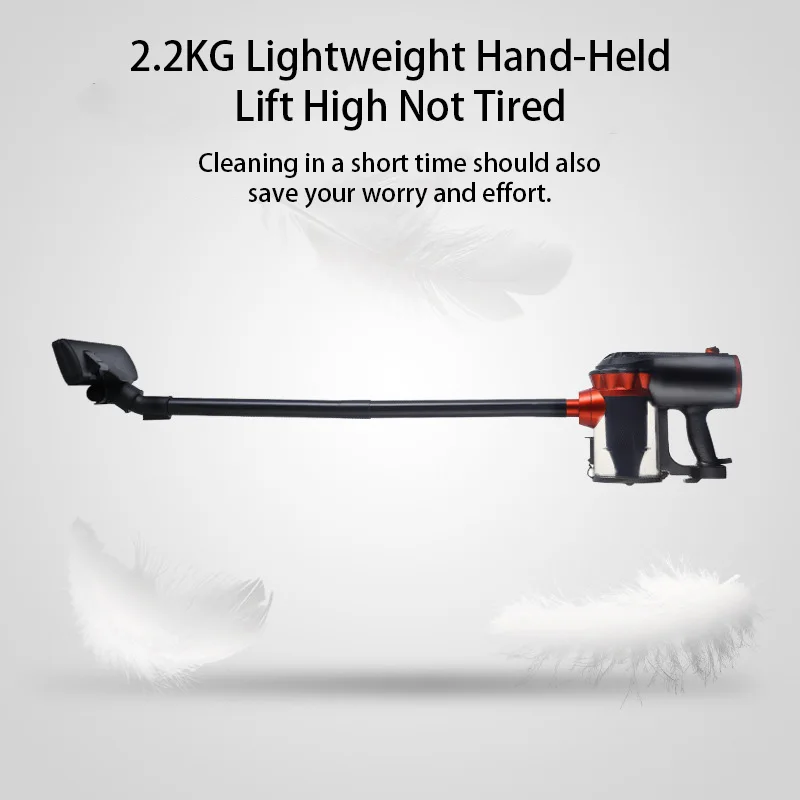 Vacuum Cleaner Carpet Floor Care Wired Handheld With Different Brush Heads Black