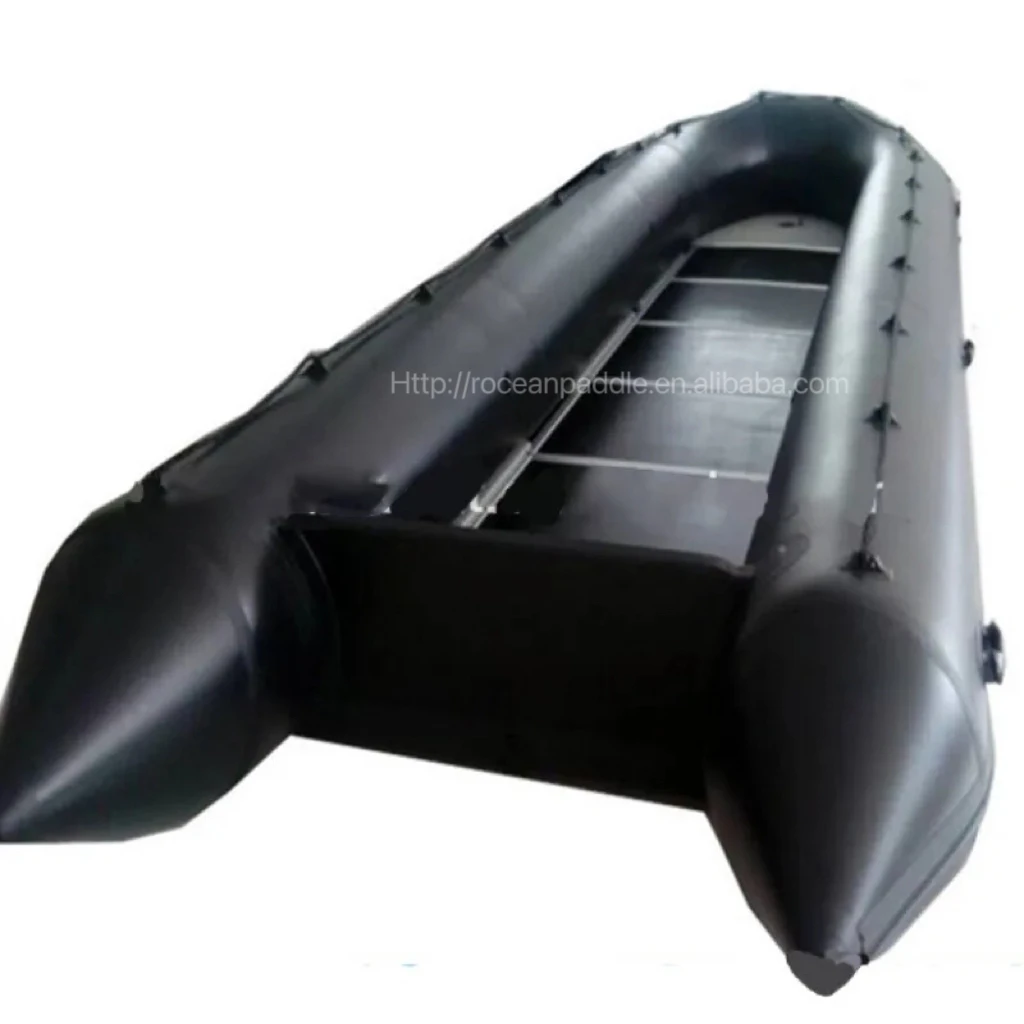 CE Heavy Duty 6m 7m 8 m 9m10 m Super Large Welded Seams Inflatable Rubber Boat Ply wood Floor in Rowing