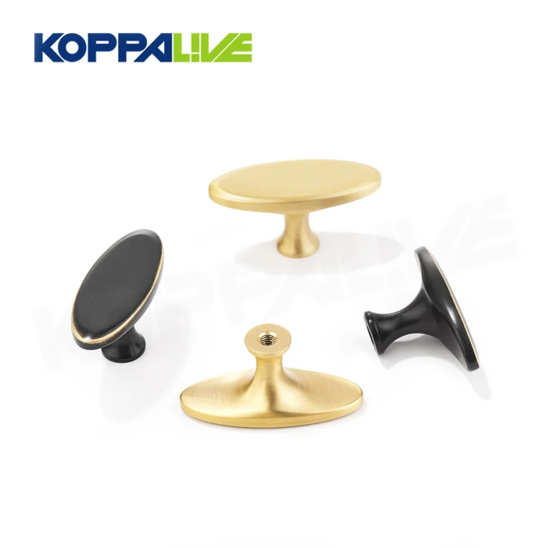 Koppalive New Design Brass Anti Corrosion Black Kitchen Cabinet Drawer Knob for Furniture