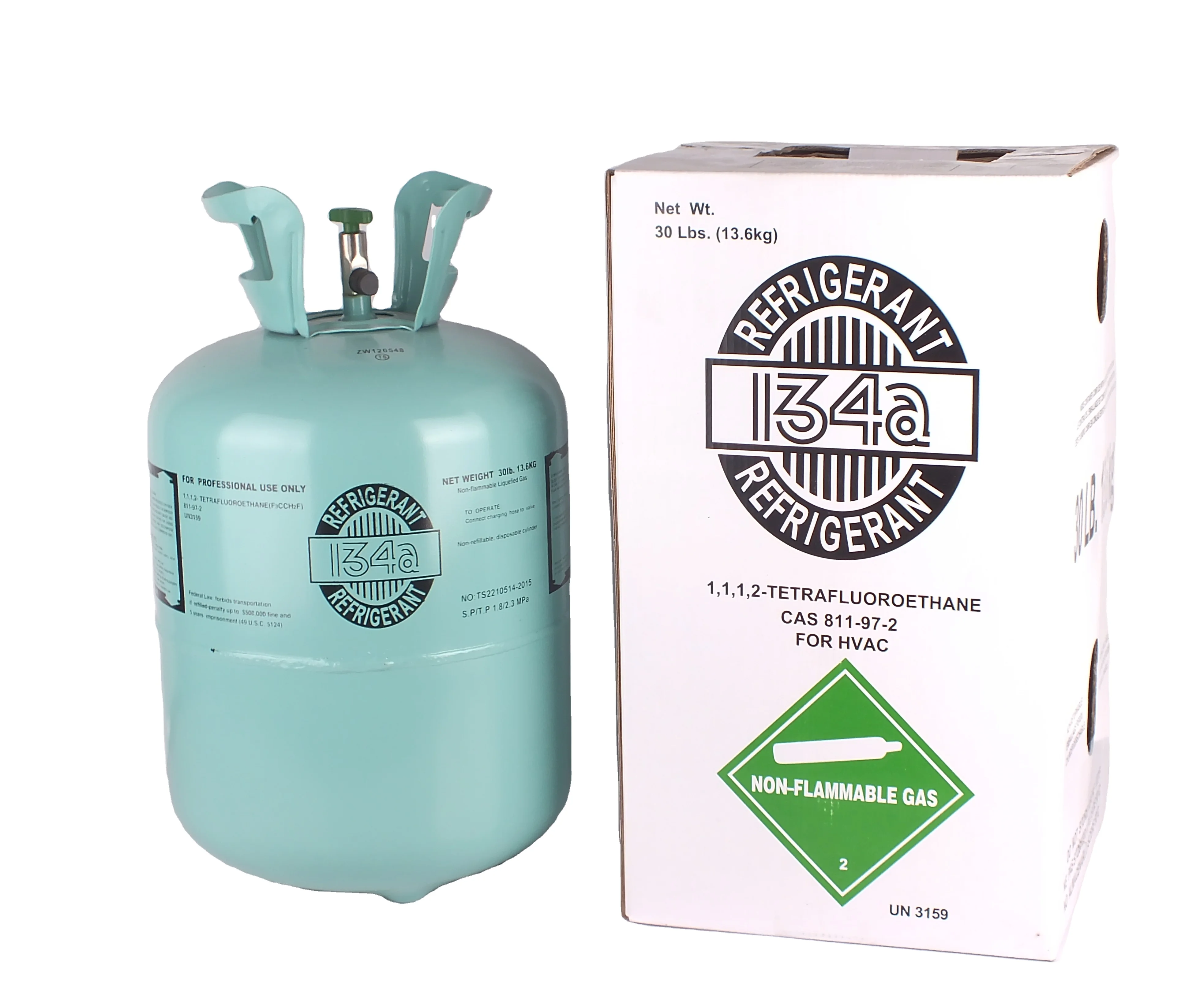High quality gas 134a r134a refrigerant 13.6kg for AC