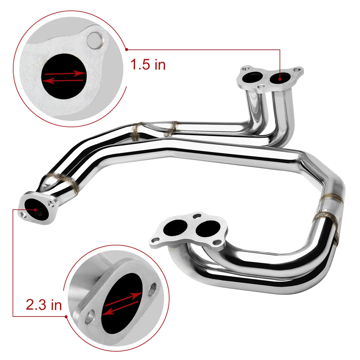 Stainless Steel Header Exhaust Manifold fits for Subaru Impreza 2.5 RS EJ25 NA 97-05