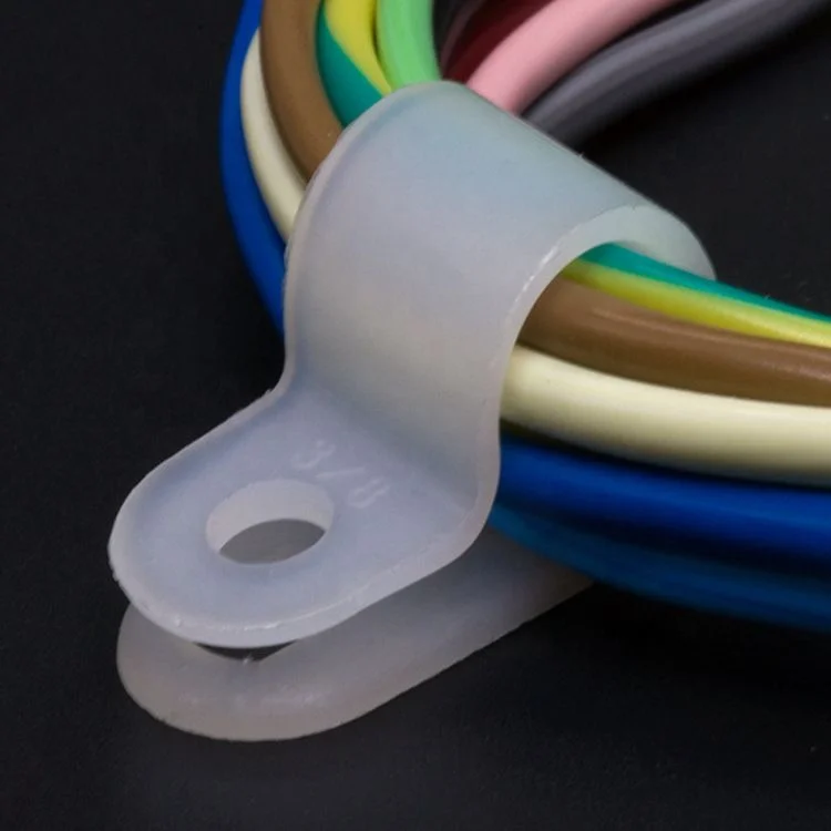 Пластиковые кабельные зажимы типа R нейлоновый кабельный зажим для кабельного проводного органайзера