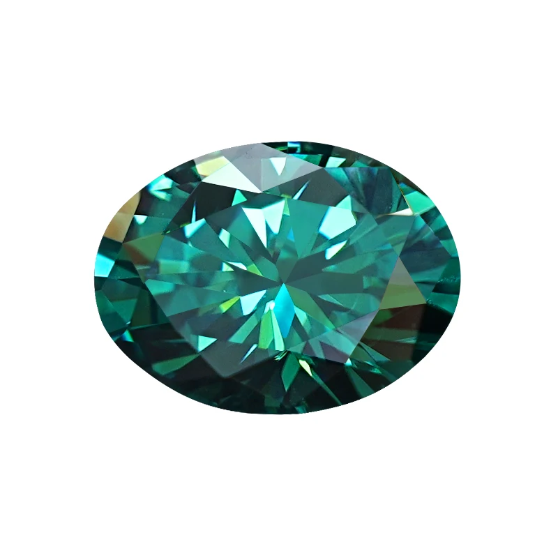 SICGEM INT Wholesale Price 5*7 mm 1 ct Oval Cut Green Color Moissanite