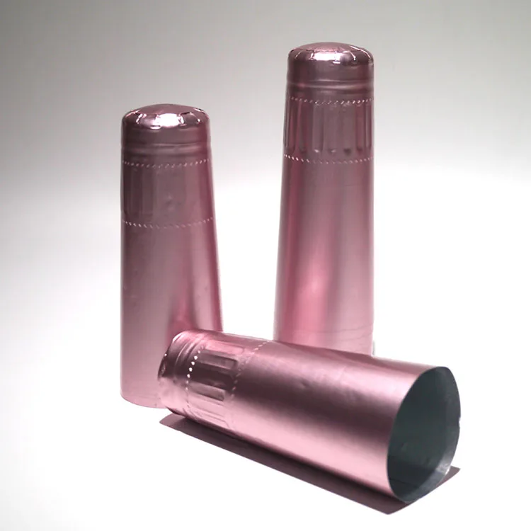 Embossed aluminum foil cap for champagne bottle customized golden color aluminum foil wine capsule champagne foil capsules
