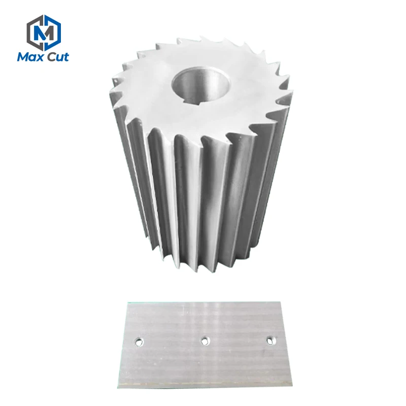 Double Shaft Wood Plastic Shredder Blade For Recycling Crushing Machine