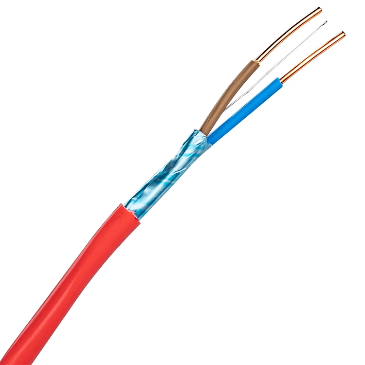 UL fire alarm lszh shielded 1mm 16 18 awg 2c 2 4 6 core hr fpl fplr control cable fire proof wire for alarm system