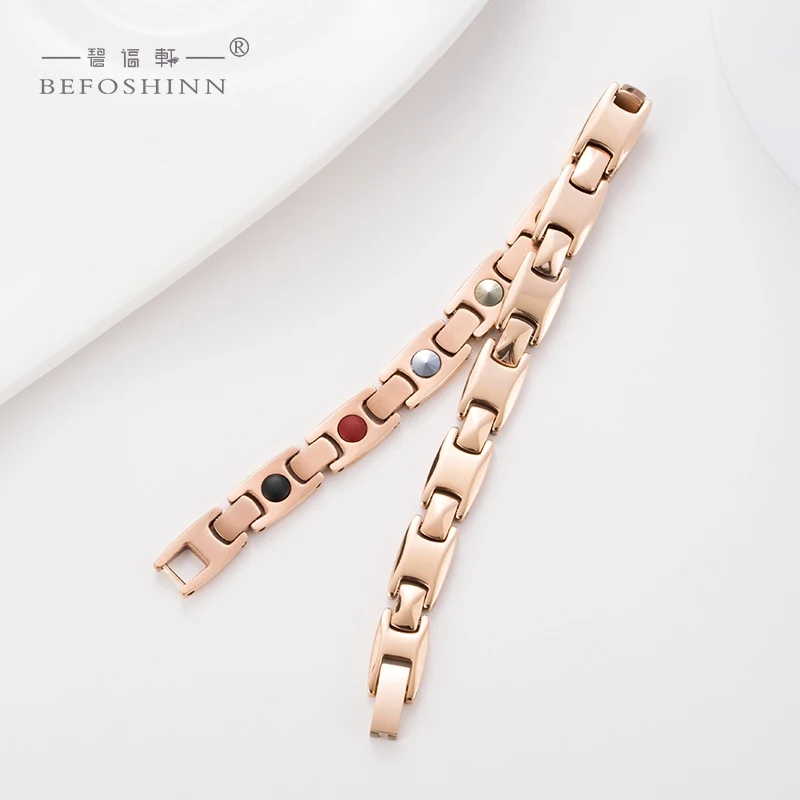 2021 new arrivals gold magnetic bracelet health germanium for couple Japanese