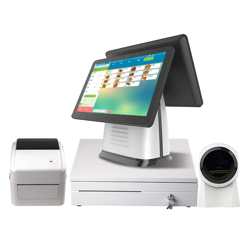 Windows/android pos terminal cash register machine retail all in one pos systems supermarket for restaurants small business