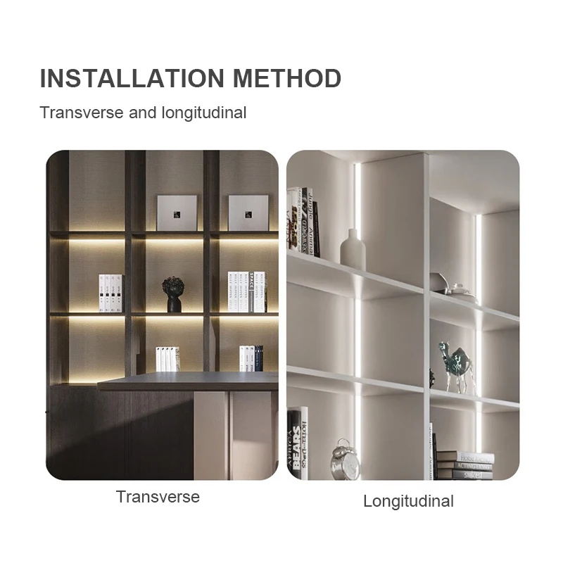 New Kitchen Led Light Embedded Mini Furniture Light Under Wardrobe Motion Sensor Cabinet Light Living Room DC 12V Modern 80 0.3