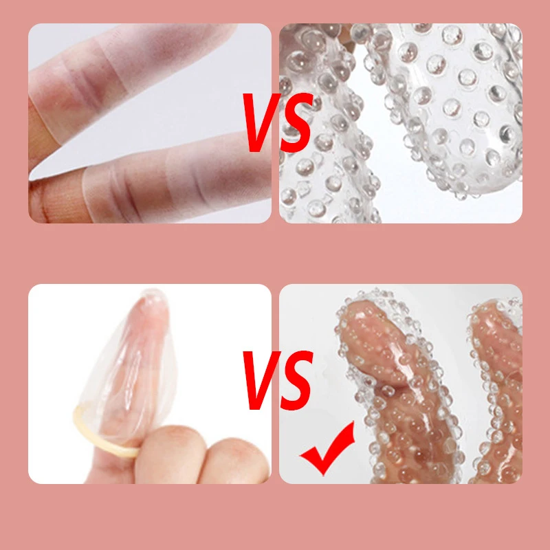 G-spot Stimulation Sex Toys For Couple Finger Condom Reusbled Sex Game for Couple Sex Tool