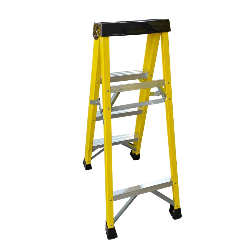 WEIKEN FRP 3 Steps Stairs Indoor Modern Ladder with Tool Tray  A Frame Floding Insulated Fiberglass A Type Step Ladder