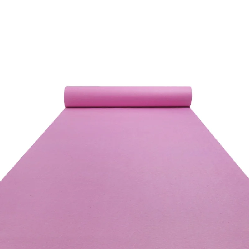 Felt Wedding Carpet Decoration Needle Punched Fabric Carpet Outdoor Red Exhibition Wedding Carpet