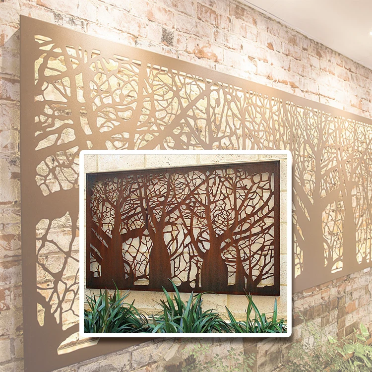 Индивидуальные декоративные экранные панели с лазерной резкой для наружного сада