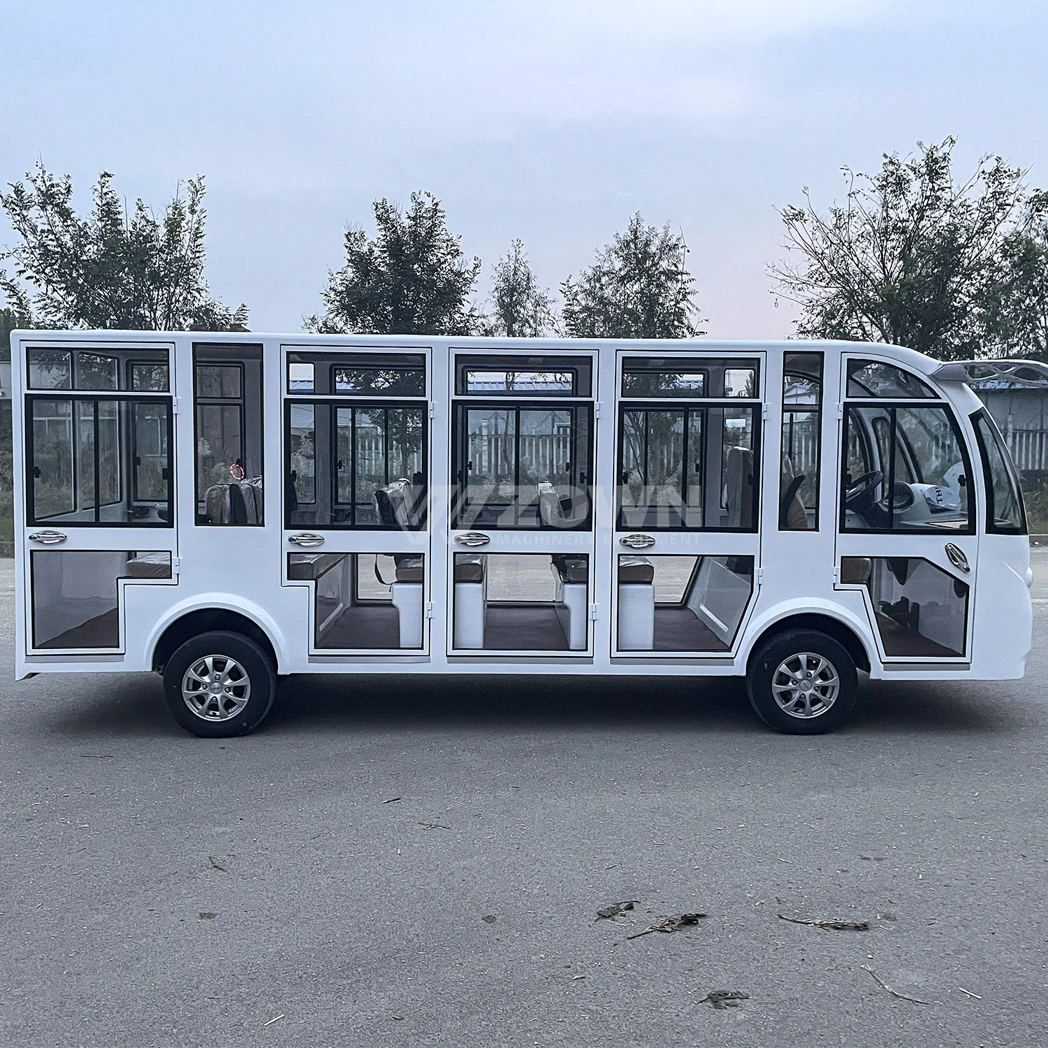 Factory High Quality Low Price battery powered Shuttle Bus,   Convenient and Fast 14 Passenger Tour Bus