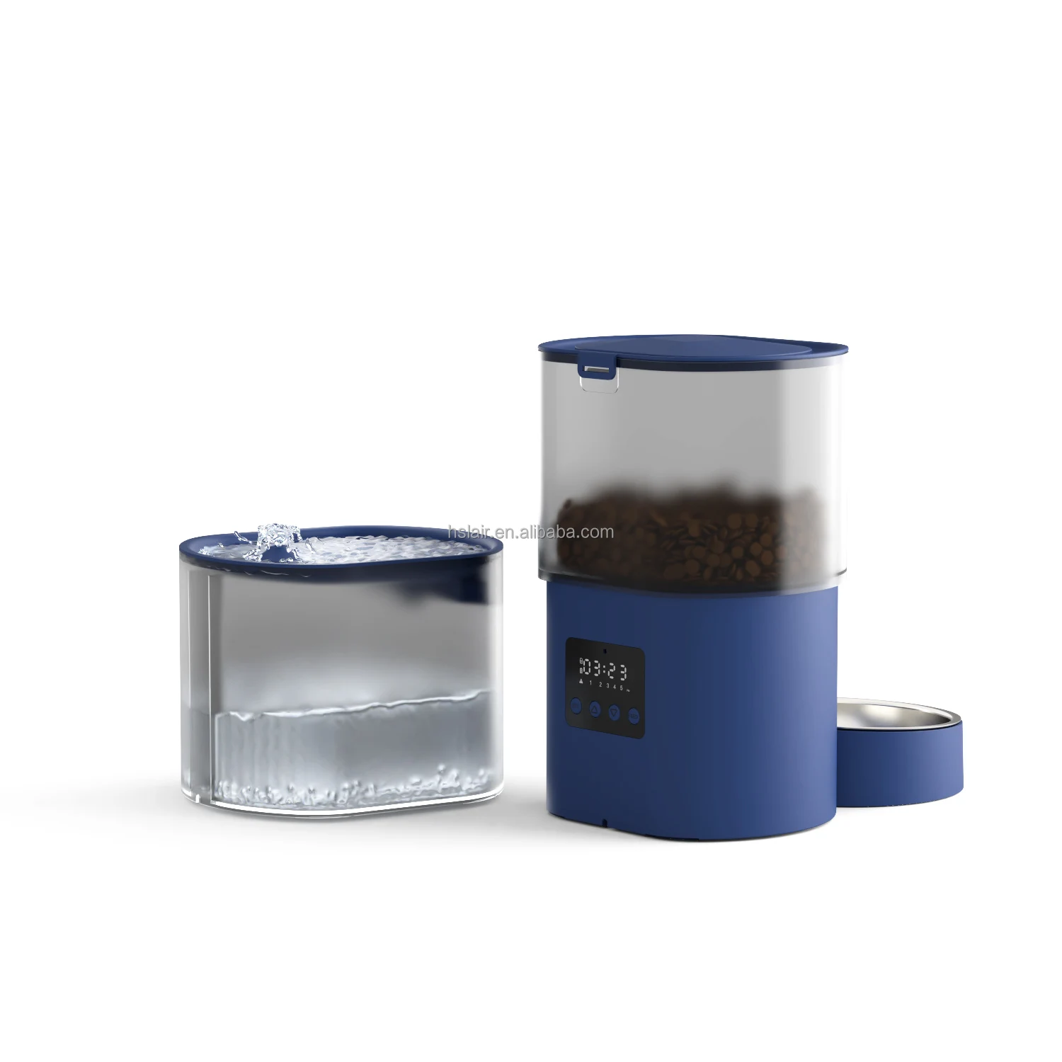 Smart Wifi Remote Control Water Fountain Pet Feeder Automatic Dog Pet Bowls Food Feeder Stainless Steel Feeder